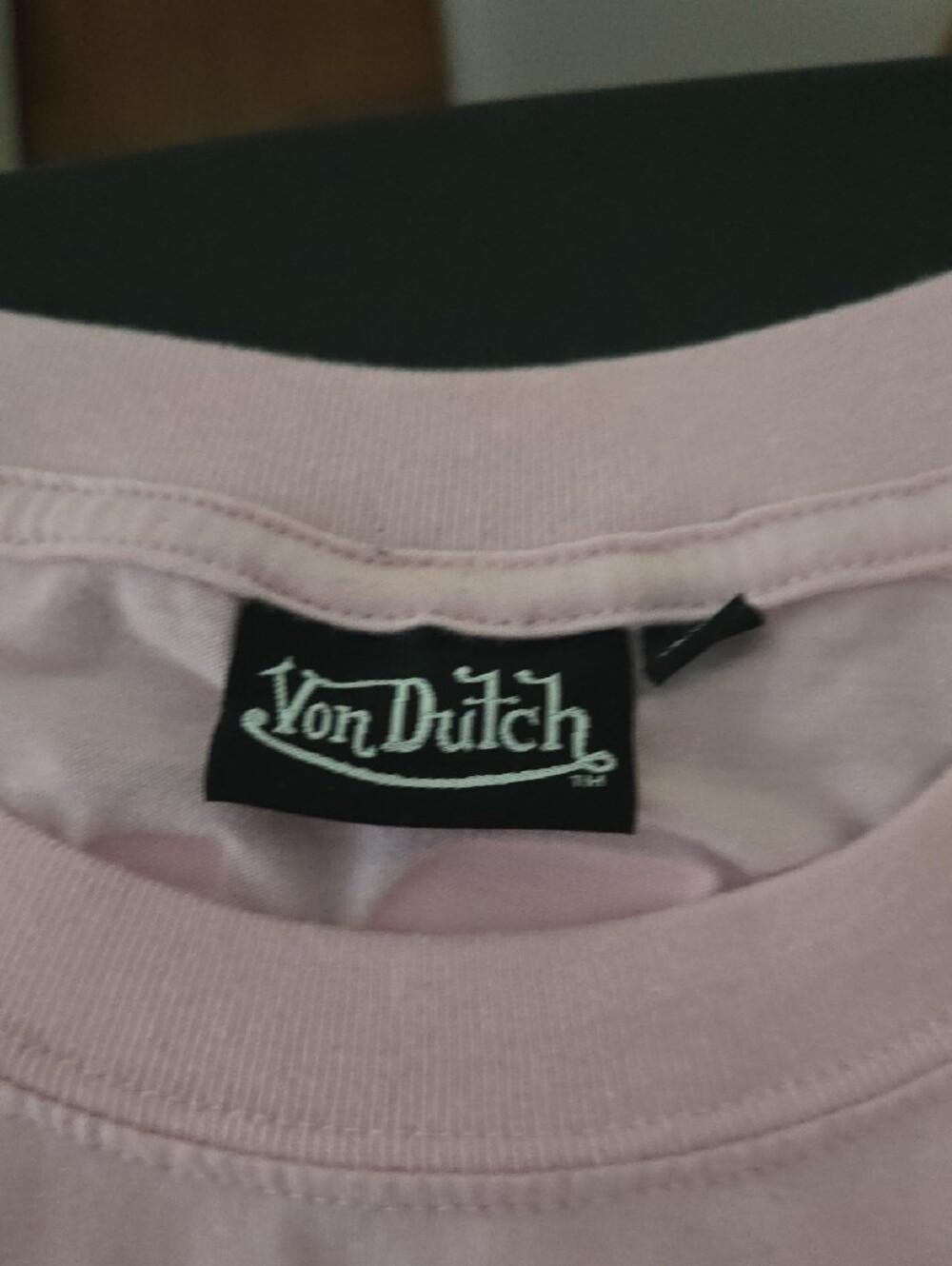 Von Dutch Mens Light Pink Logo Tee - Picture 3 of 4